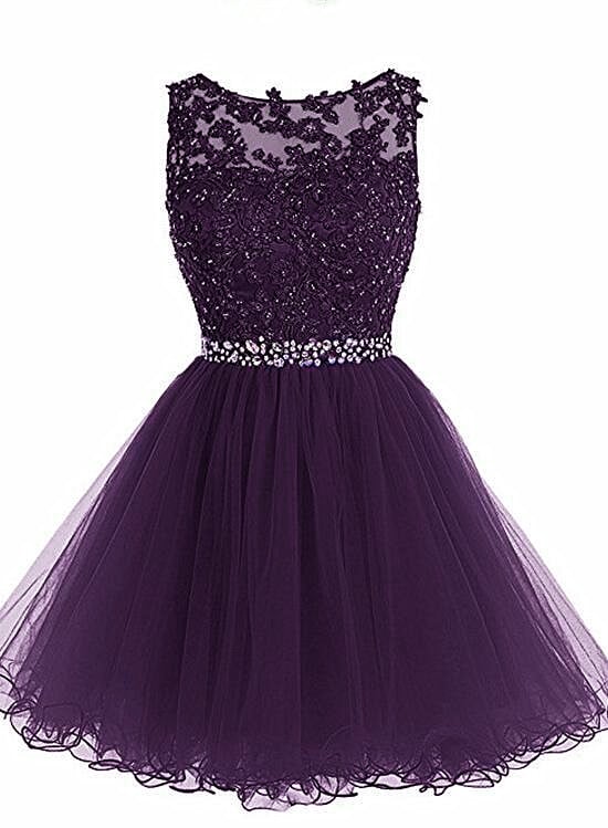 Black and outlet purple homecoming dresses